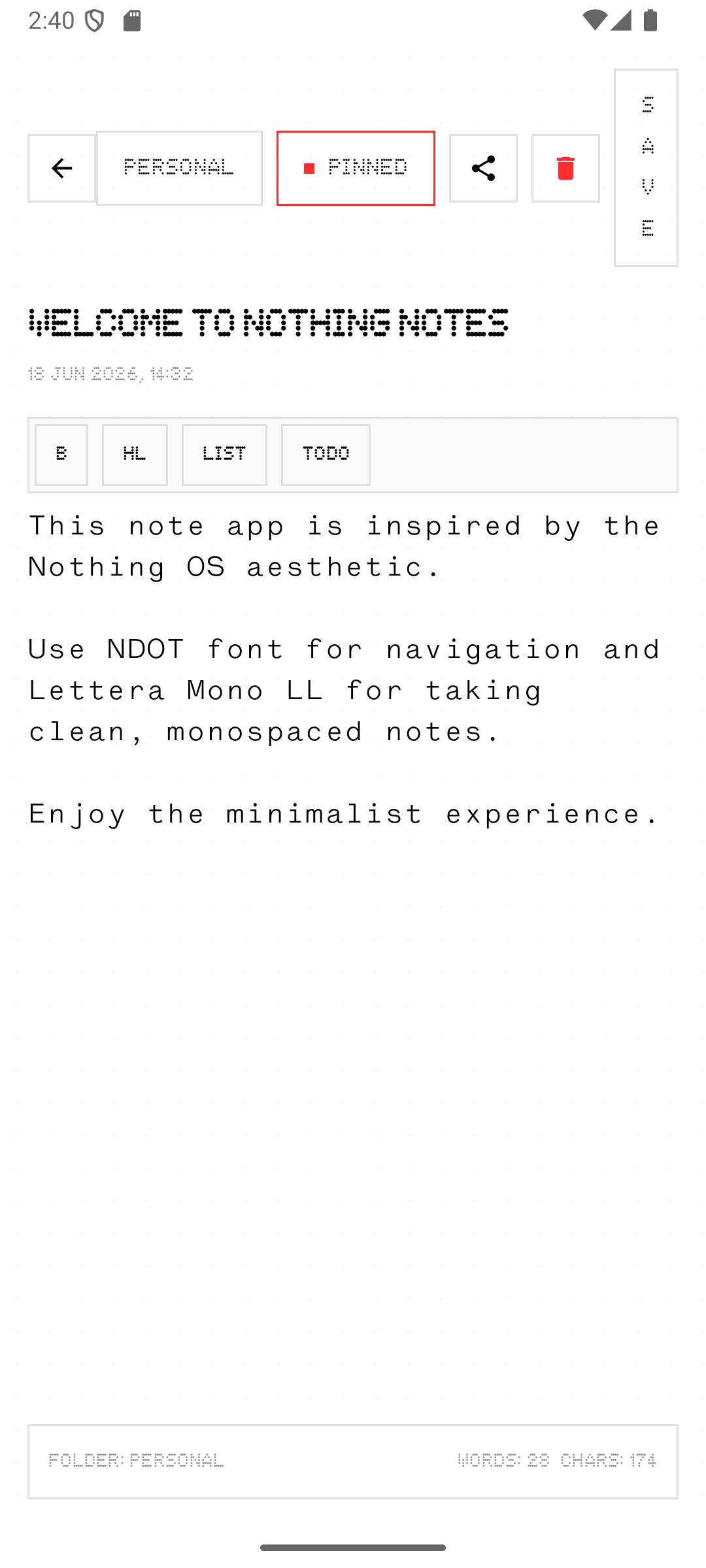 NDOT 55 & Lettera Mono Hierarchy